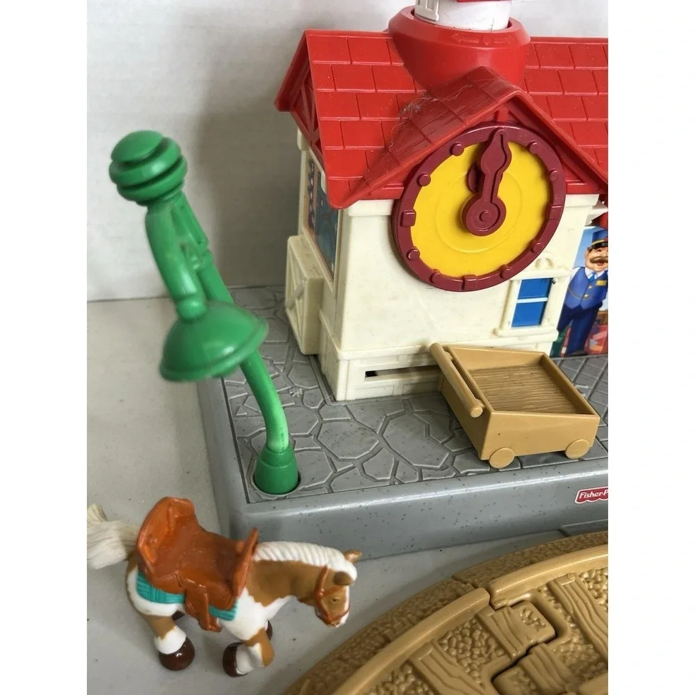 Geo Trax Rope N Ride Ranch Fisher Price Mattel‎ 2006  Bucking Bull Cowboy